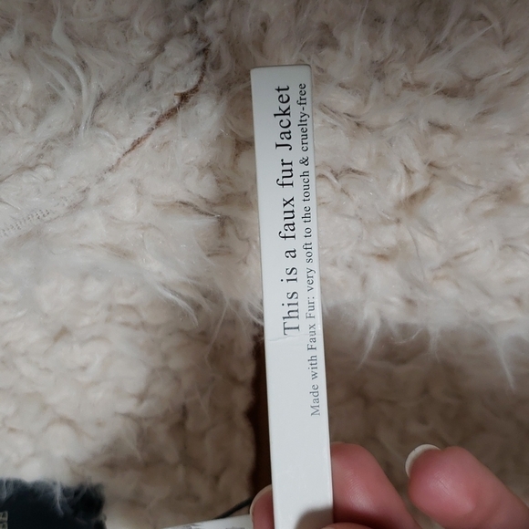 Love tree faux fur lined, faux suede moto jacket, women's size large. - Picture 8 of 9